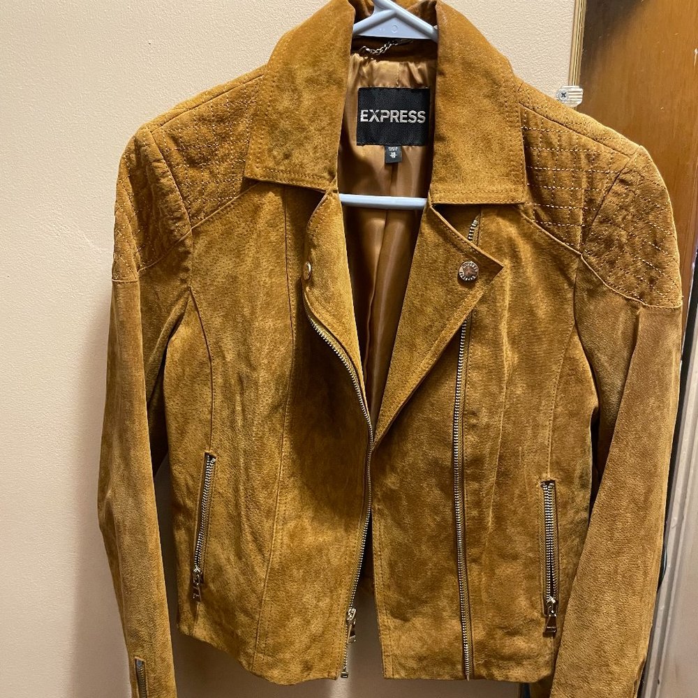 Express Suede Motorcycle Jacket - image 1
